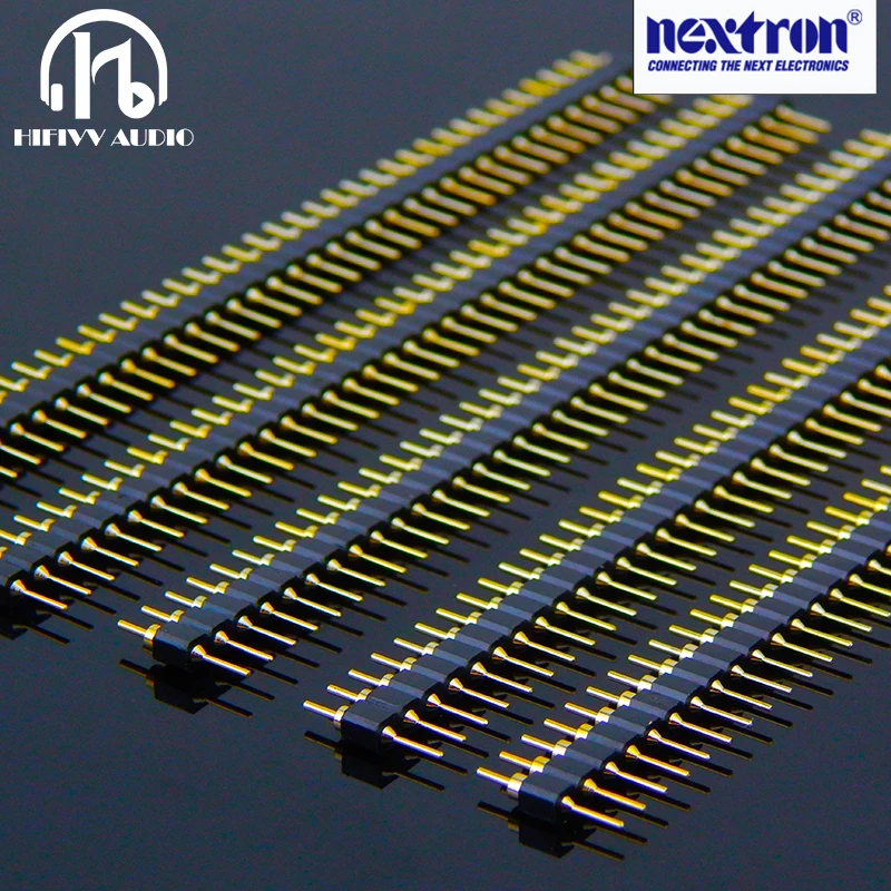 40 штифтов с золотым покрытием чистая медь Однорядная игла усилителя PCB Pin 2 54 мм