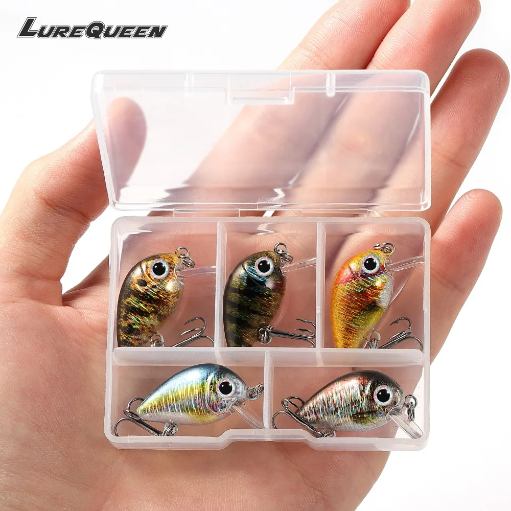 

2.2cm 1.4g Fishing Lure Mini Crankbaits 5pcs/box Micro Hard Pesca Artificial Baits Lure Minnow for Pike Bass Trout Peche Pesca