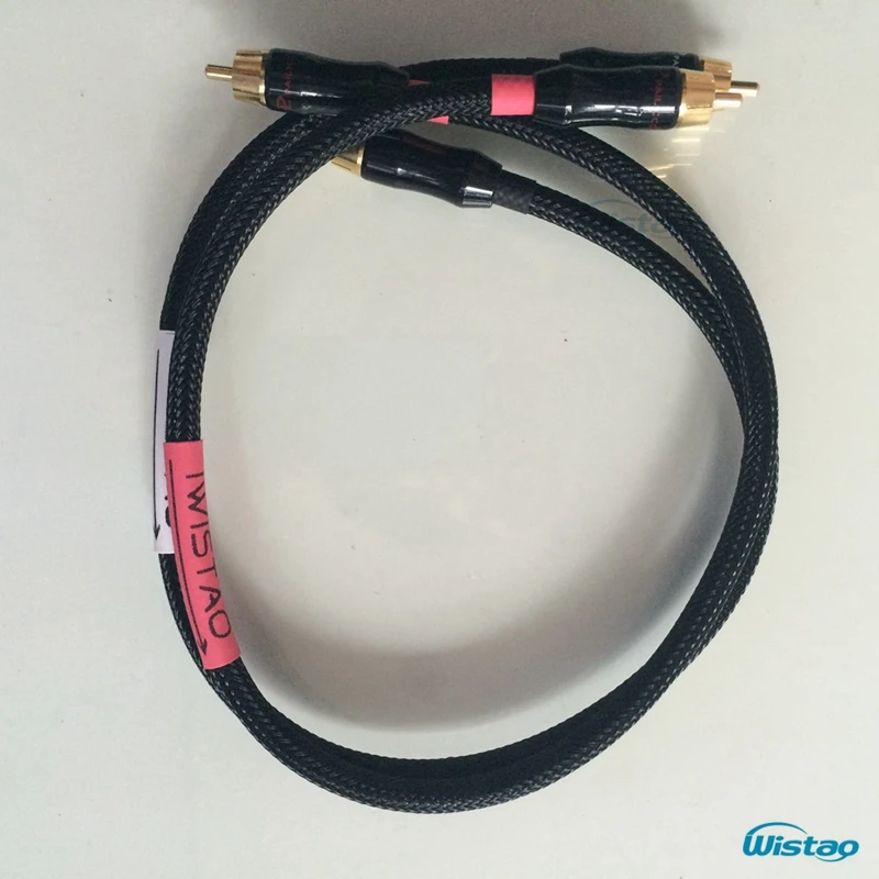 IWISTAO HIFI RCA кабель стерео Budweiser коннектор Choseal 4N аудио руководство 0 5 м 1 2 черный DIY