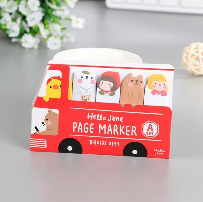 Red Bus 1 шт./партия Kawaii Мультфильм друзья автобус дизайн мини удобный блокнот для заметок студентов подарок призы канцелярские принадлежности - Цвет: Red Bus