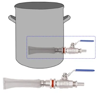 homebrew weldless kettlekeg convert kit w 6 bazooka screen beer mash tun 2 piece ball valve kit 304 sss