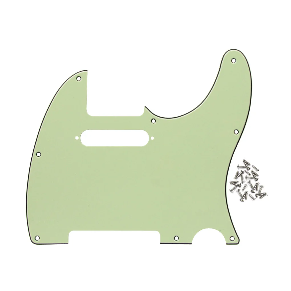 FLEOR 3Ply мятно-зеленый TL гитарный щиток и винты для американских/мексиканских