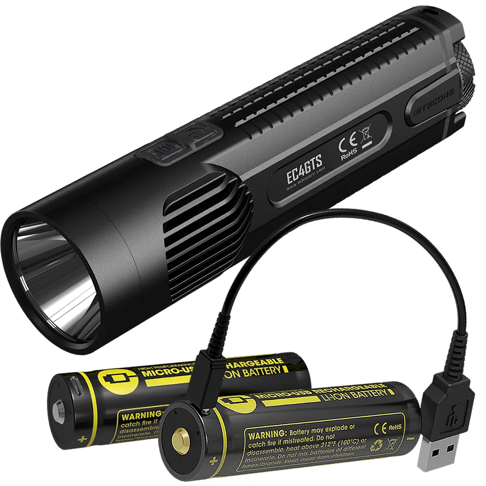 NITECORE EC4GTS высокая производительность прожектора факел + USB порт заряжаемый 18650