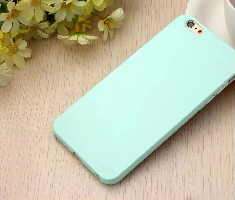 Высококачественный однотонный цветной мягкий чехол из ТПУ для iPhone 6 6s 7 8 Plus