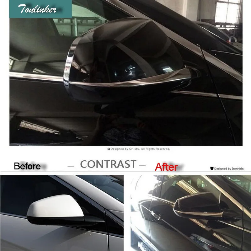 Tonlinker чехол стикер для CADILAC SRX 2011 15 автомобильный Стайлинг 2 шт. нержавеющая сталь