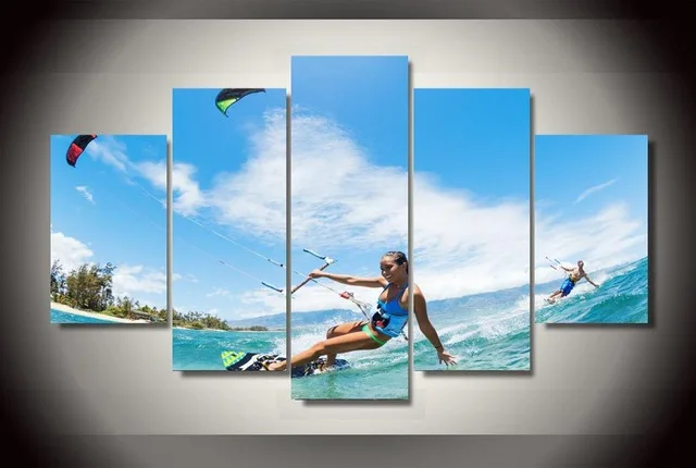 5 шт. Холст Искусство океан картина Серфинг холст настенные художественные