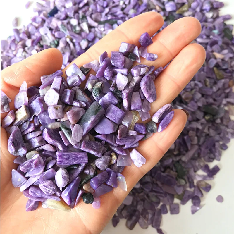 Wholesale Charoite Crystal Original Stone Purple Gravel Home Decor Buddhist Minerals Garden Flowerpot Specimen FengShui | Дом и сад