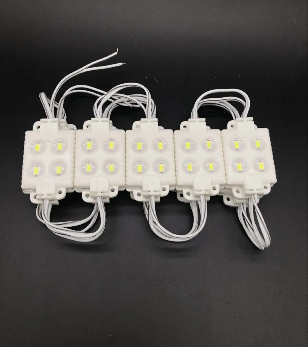 500 шт./лот SMD 5730 4 светодиода квадратный модуль для наружной рекламы белый 12 В|module