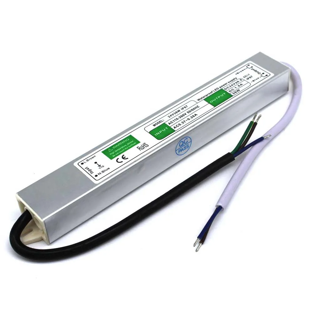 Источник питания DC24V 1.5A 36 Вт IP67 Водонепроницаемый Электронный светодиодный