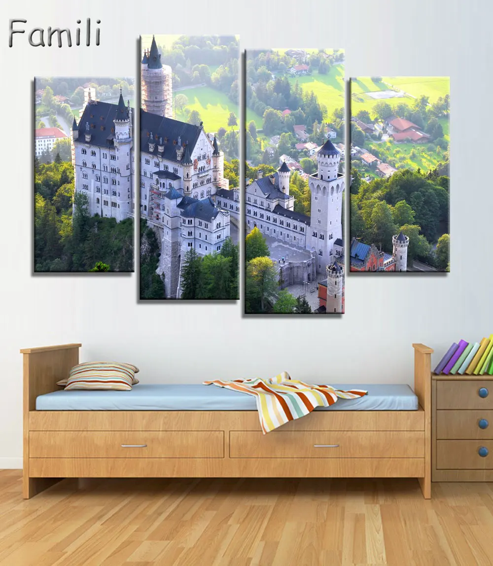 Горный Замок крепость пейзаж средневековая архитектура неушванштейский замок