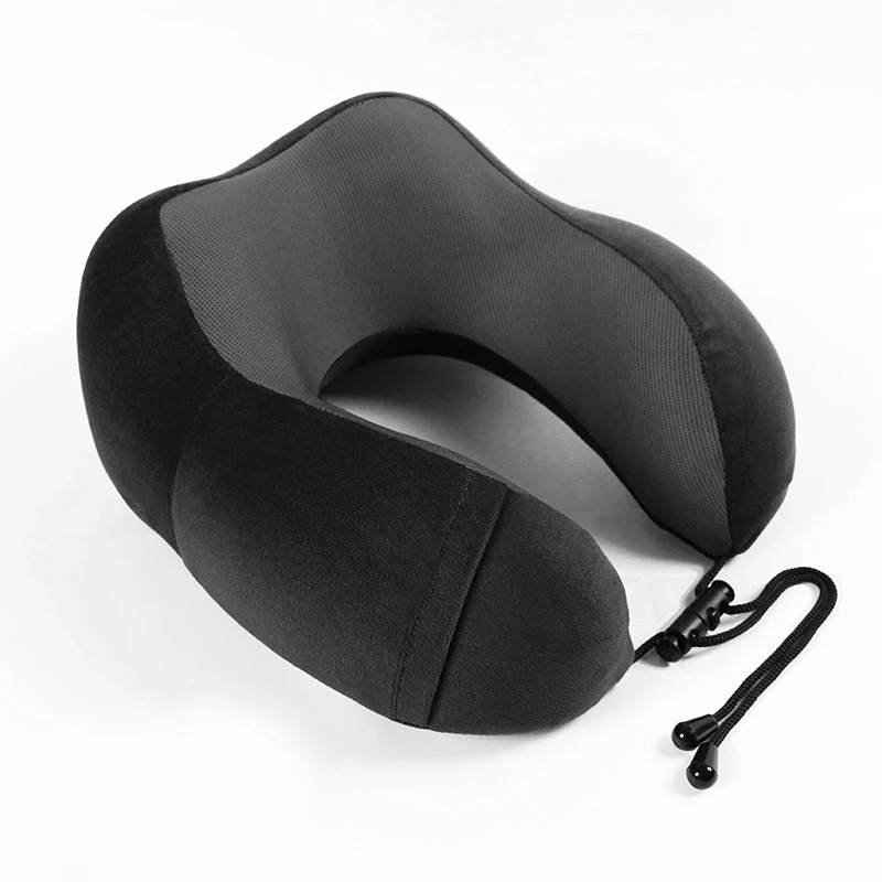 U-shape Memory Foam мягкая Шейная подушка отскок медленное пространство дорожная подушка для шеи здоровье LBShipping - Цвет: Черный