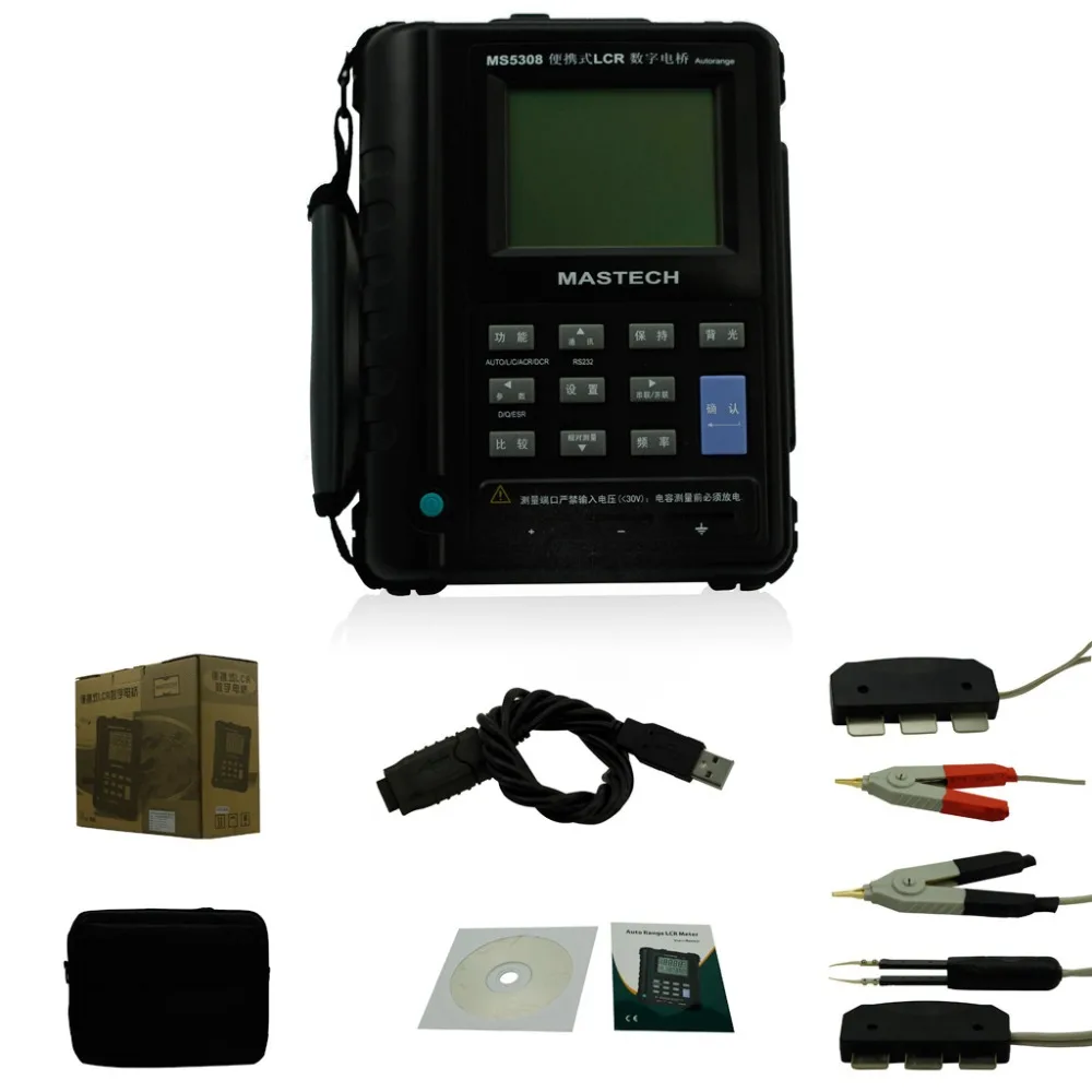 Портативный Измеритель LCR Mastech MS5308 с автоматическим диапазоном высокая