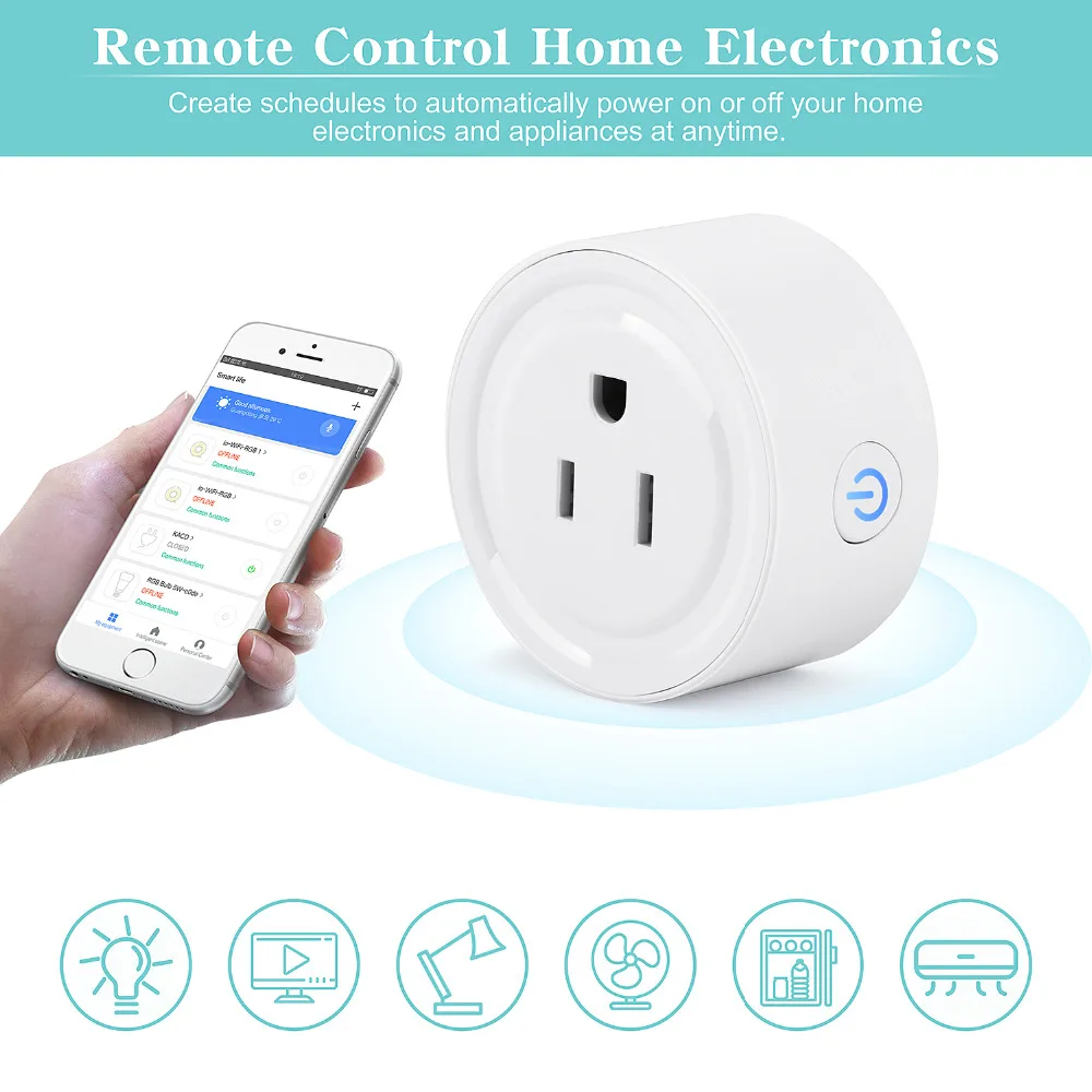 Мини Wifi Smart Plug US разъем питания переходник с дистанционным управлением функцией
