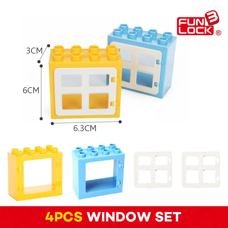 4 шт. Детский конструктор Окно|toys blocks|toy block settoys building blocks |