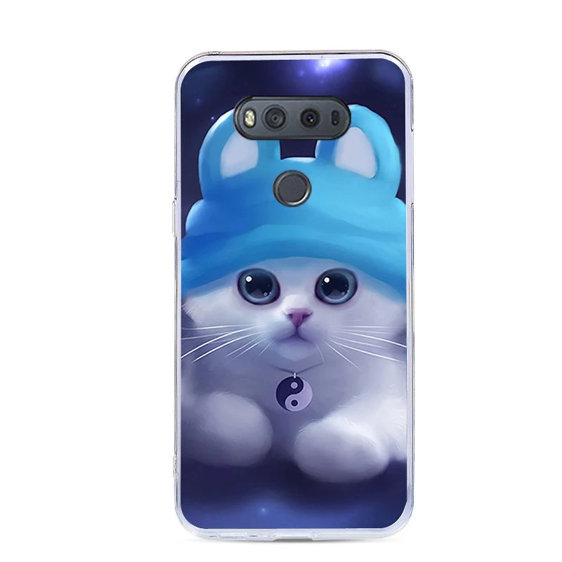 Чехол с рисунком для LG V20 V30 V40 мягкий чехол из ТПУ чехлы изображением цветов и
