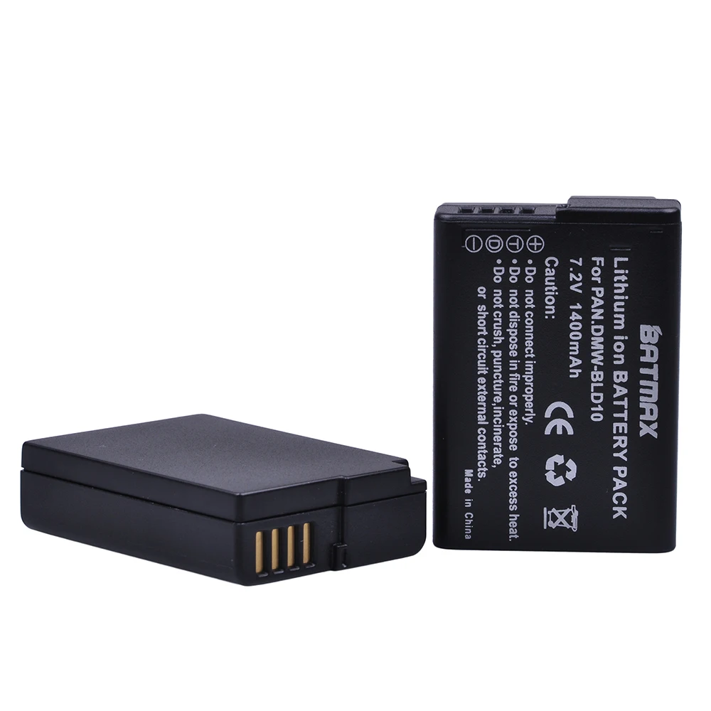 Аккумулятор для телефона Batmax 2pc 1400 мАч фотоаппаратов Panasonic DMW BLD10E BLD10 BLD10PP DMC GF2GK GF2 G3