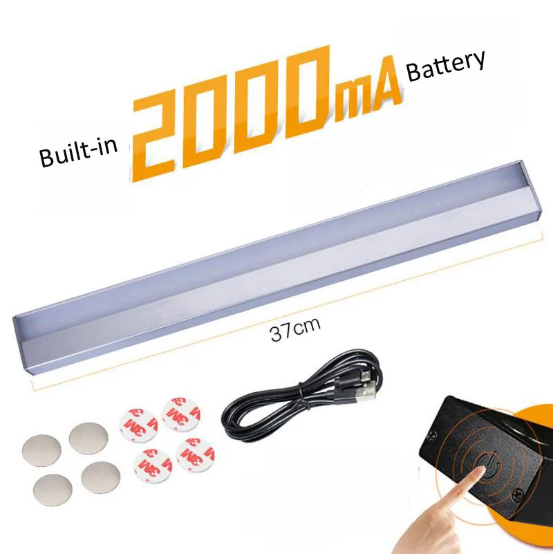 White37cm 2000mA USB зарядка Магнитная адсорбционная настольная лампа общежития шкаф для