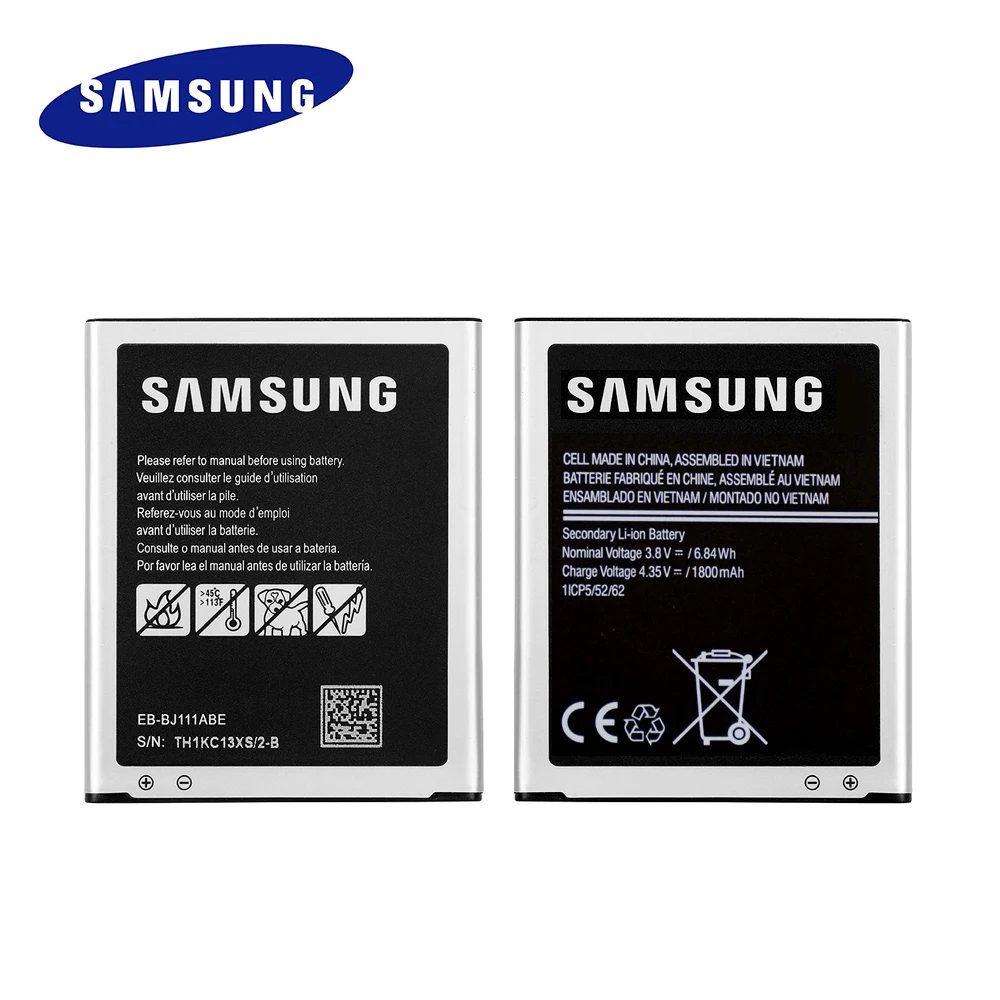 

100% Original Samsung Replacement Battery EB-BJ111ABE For Samsung Galaxy J1 Ace 3G Duos Phone batteria akku 1800MAH+tracking no