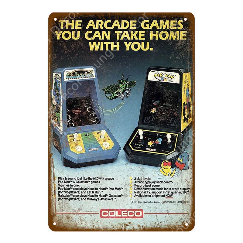 YD6330E Классическая видео игра комиксы плакат игровой металлический оловянный знак для детской комнаты игровой центр домашний декор винтажная геймерская табличка - Цвет: YD6330E