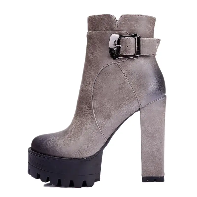 Женские ботильоны на платформе и толстом высоком каблуке размеры 34 42|shoes fashion|boots