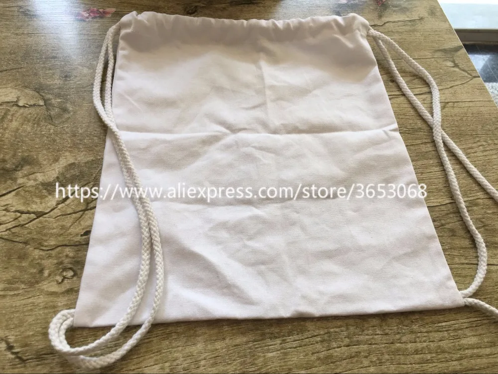 

Wholesale Cotton Fabric Blank Backpack Cotton Canvas Drawstring Bag