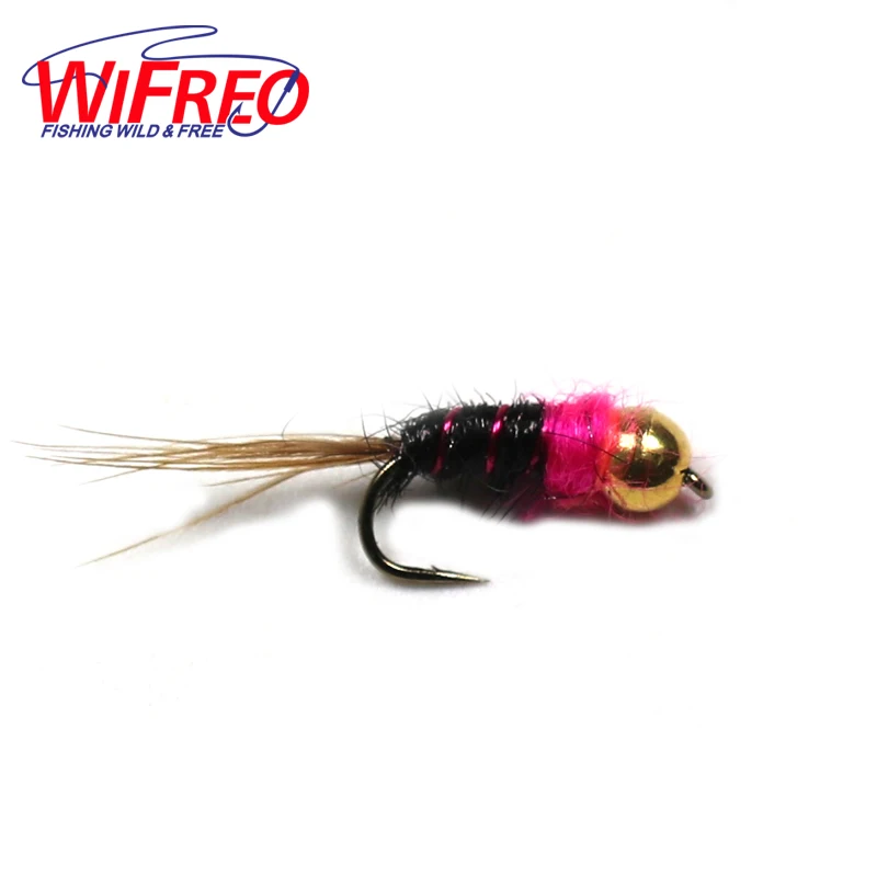 

8PCS #16 Golden Hook Nymph Flies Bead Head Buzzers Fly Fishing Lures
