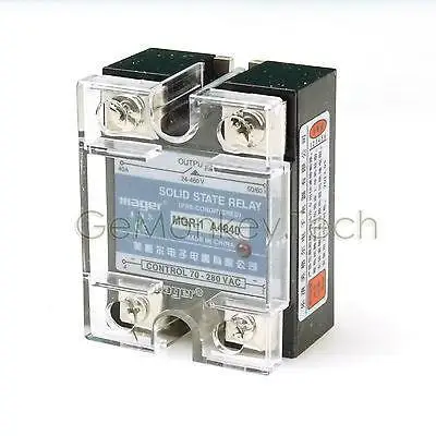 

Solid State Relay SSR AC-AC 40A 70-280VAC/24-480VAC 40A