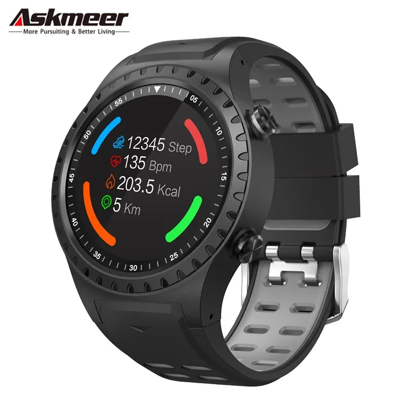 ASKMEER M1 GPS Смарт часы мужские водонепроницаемые Bluetooth циферблат монитор сердечного