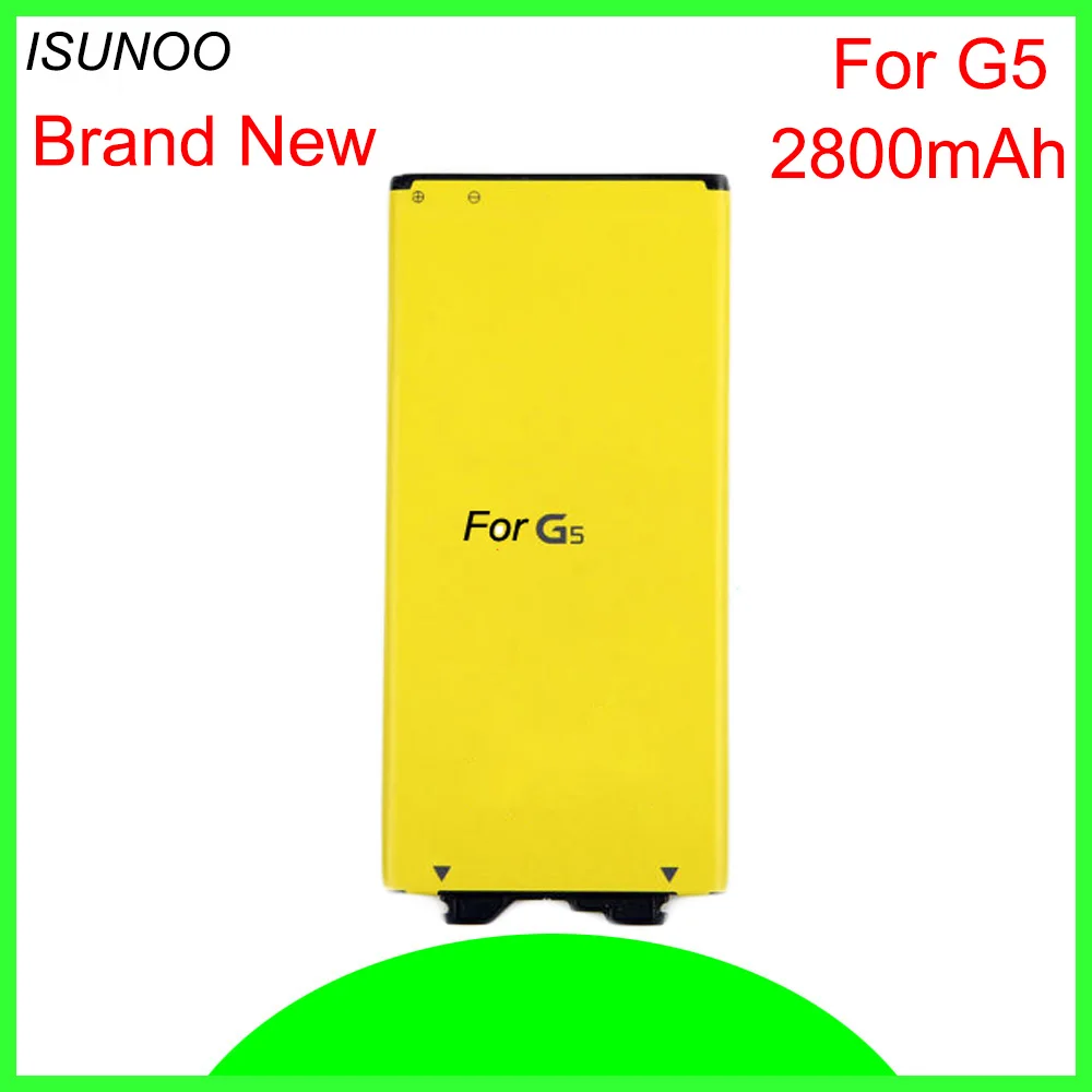 Аккумулятор ISUNOO для телефона LG G5 2800 мАч, аккумулятор H868 H860N H860 F700K H850 H830 H820 VS987 LS992 US992 F700L F700S H831