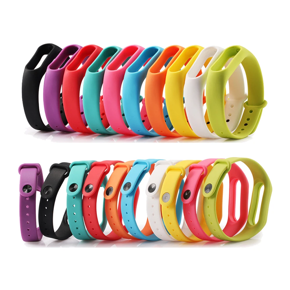 Двойной цвет для mi Band 2 аксессуары Pulseira ремешок сменный силиконовый Xiao умный