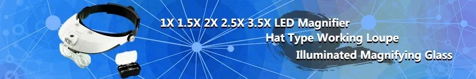 Лупа на голову с Светодиодный светильник освещение на шлем 1.5X 3X 6.5X 8X лупа для лампы увеличительное стекло Часовщик Ювелирная Лупа