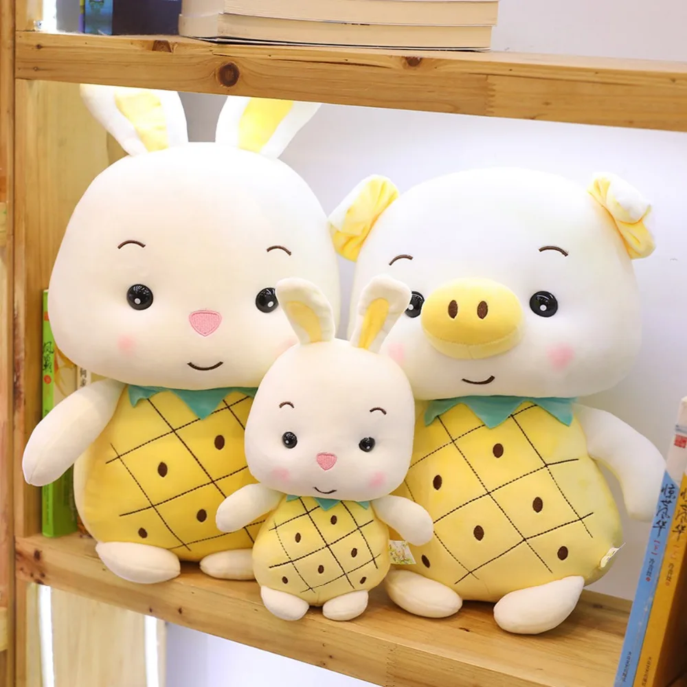 1 шт. 23-50 см Kawaii Мягкие плюшевые игрушки с фруктовым поросенком кролик подарок для