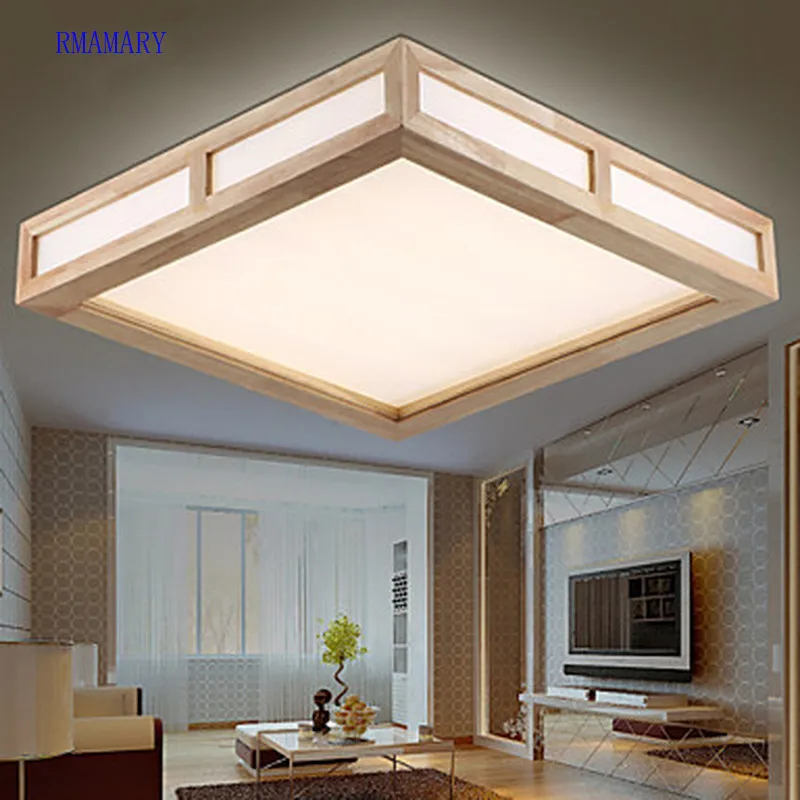 RMAMARY LED современное домашнее освещение дерево гостиная потолочные светильники