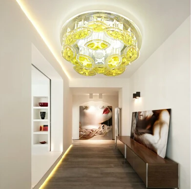 5 Вт круглый светодиодный потолочный светильник с кристаллами потолочное