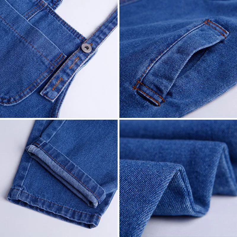 Spring Autumn Baby Boys Denim Calf-length Overalls Children Broken Hole Pants Girl Casual Jeans Infant | Детская одежда и обувь