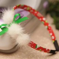 free shipping wholesale 100pcs christmas headband with bows wrapped with ribbon unique customize