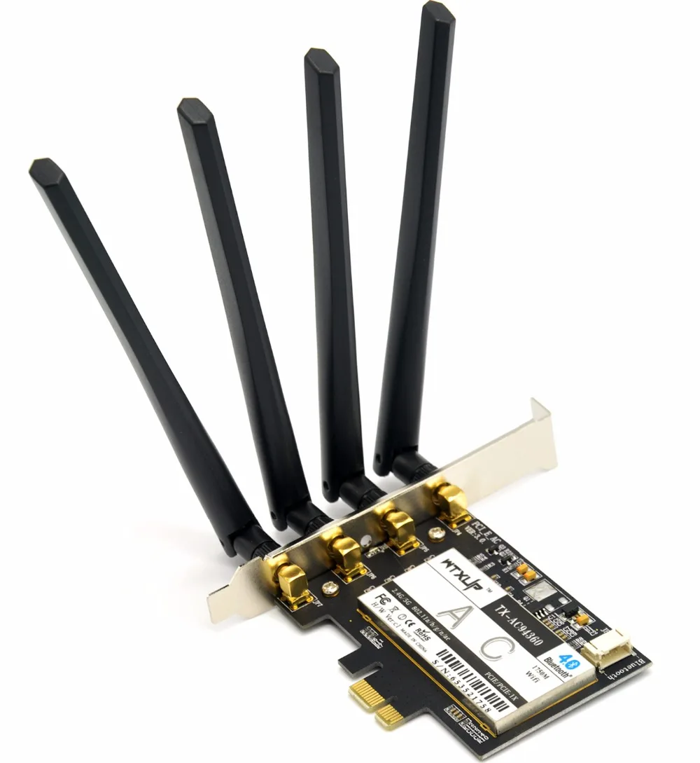 Wtxup для Broadcom bcm94360 802.11ac 1750 Мбит/с Настольный pci-e Wi-Fi адаптер PCI Express Card + Bluetooth 4.0