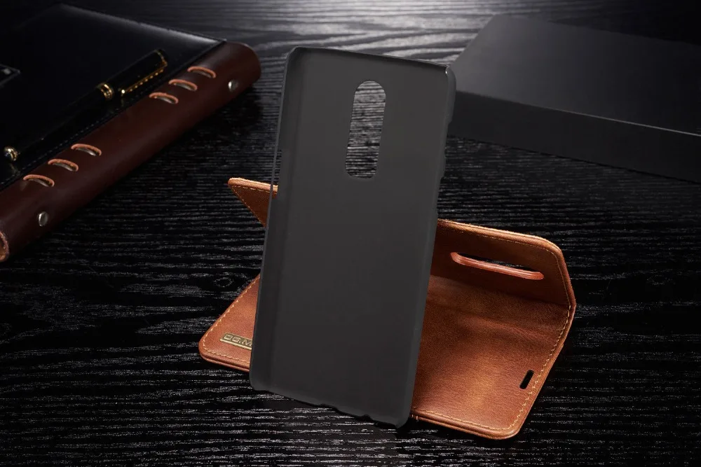 Для OnePlus 6 Кожаный чехол-бумажник с подставкой на магните съемный чехол со слотом для карт