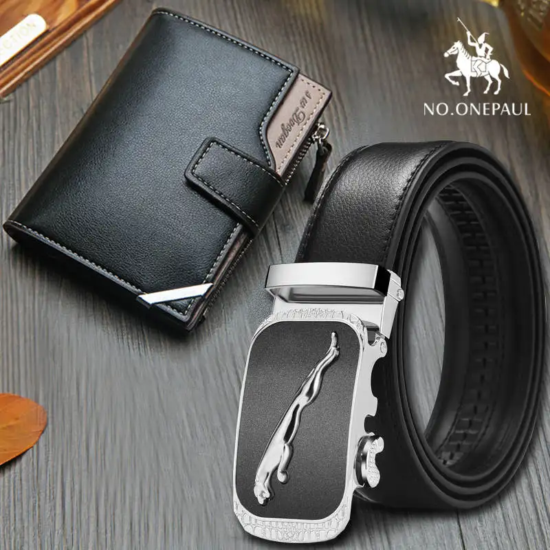 065black-ZD25silver Набор/комплект Новые дизайнерские кожаные StrapAutomatic Пряжка для Для мужчин пояс ремень известного бренда, анималистический рисунок туфли с леопардовой расцветкой - Цвет: 065black-ZD25silver