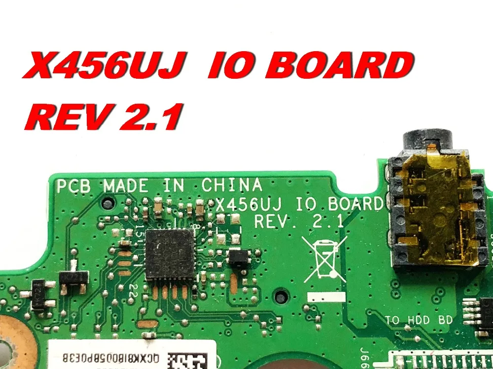 Оригинальная плата для ASUS X456UJ USB аудио SD карты IO Плата REV 2 1 протестирована хорошая