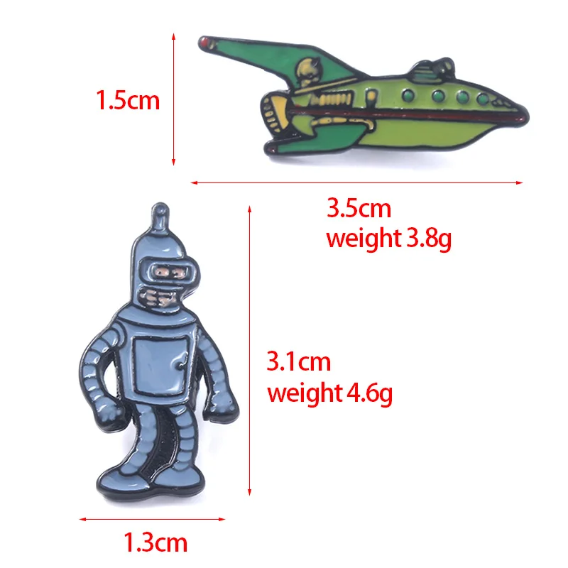 Futurama значок Броши Бендер изгиб Планета Экспресс корабль булавки брошь для женщин мужчин детей нагрудные булавки джинсы рубашка сумки ювелирные изделия