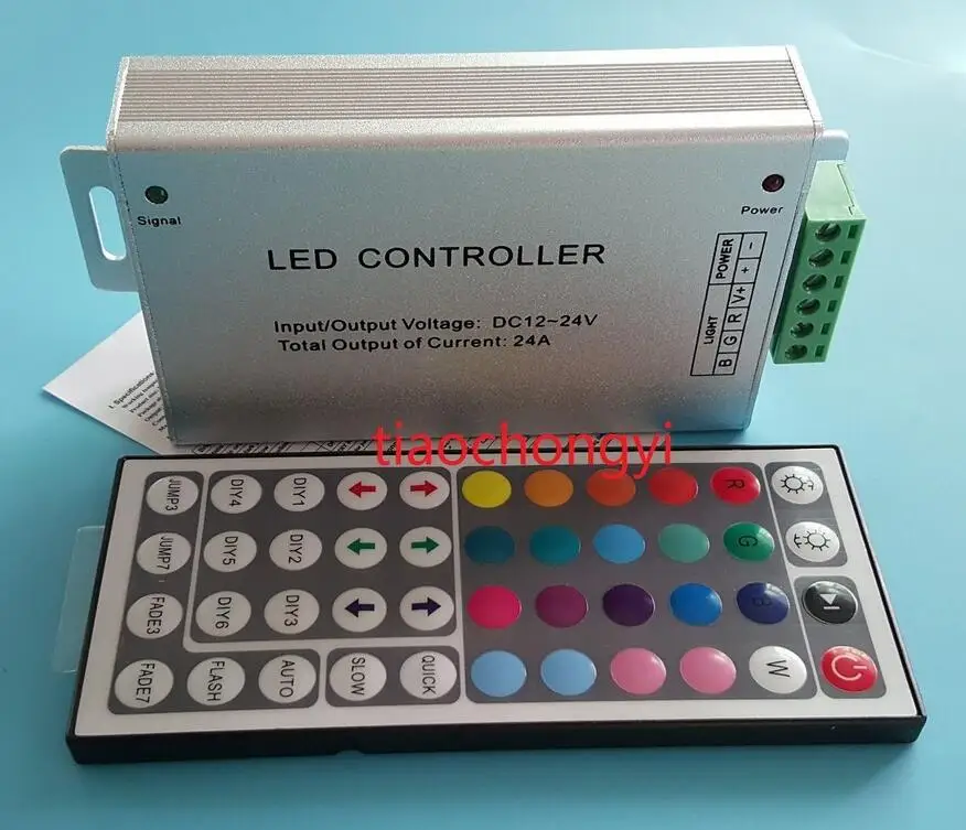 

DC 12V 24A 288W 44key IR Remote Controller Control RGB 3528 5050 SMD LED Strip