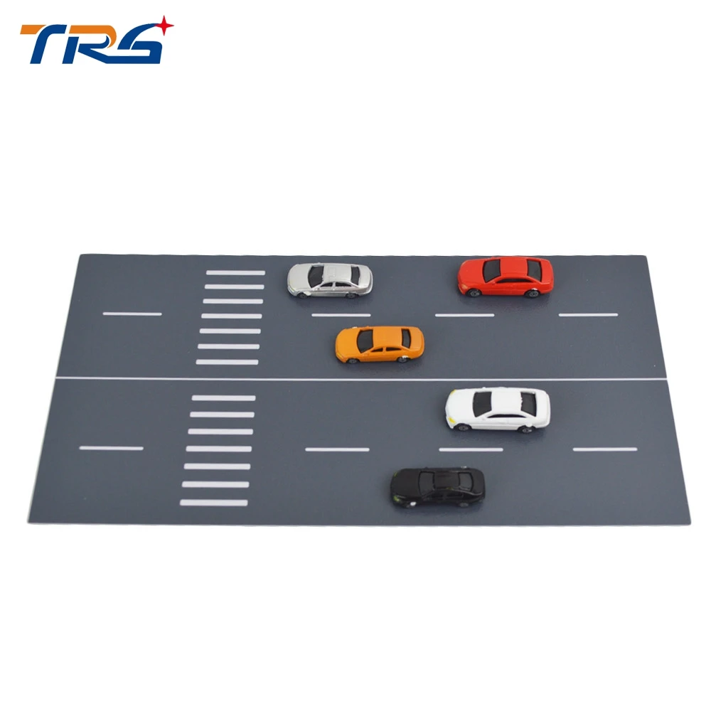 

Model Road Scenery Layout 1:144/150 Scale Model Roadbed/ Road Surface Plastic Roadway Model Train Toy Kits