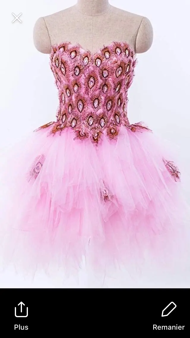 

Pink sweetheart tulle short homecoming dresses peacock lace applique beaded Layered ruffles short party prom dresses