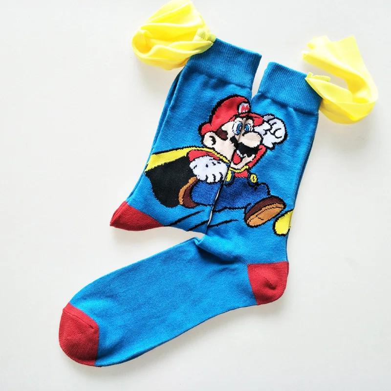 3 популярные милые носки до колен в стиле супер Марио женские мужские хлопковые