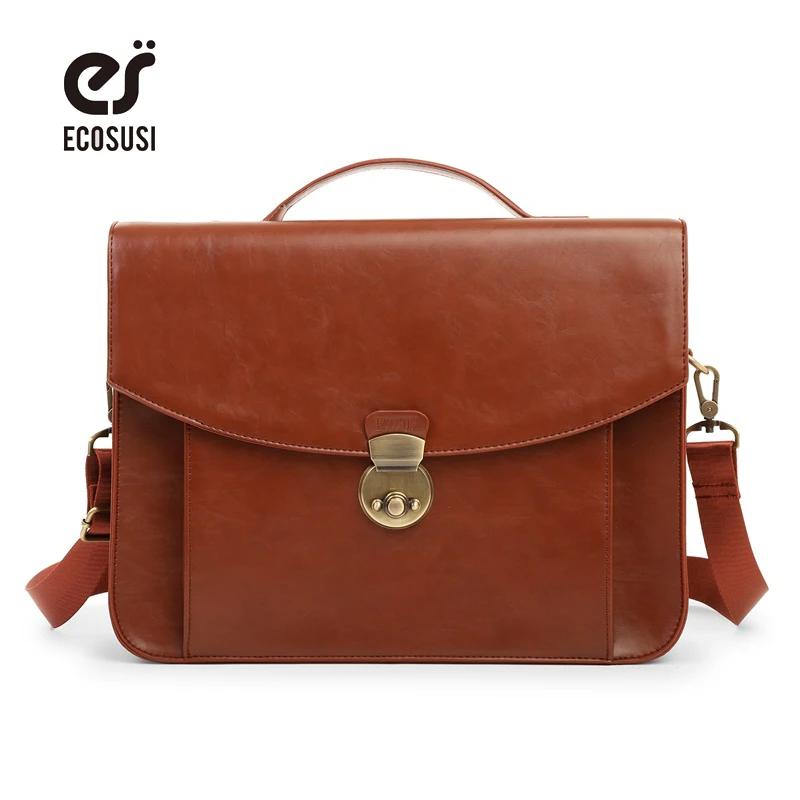 ECOSUSI новые модные женские кожаные сумки мессенджеры винтажная женская сумка