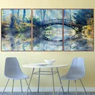 Алмазная 3D картина сделай сам, украшение для гостинойспальни, картина из алмазной мозаики, лес, растение, мост, незаконченная Алмазная вышивка