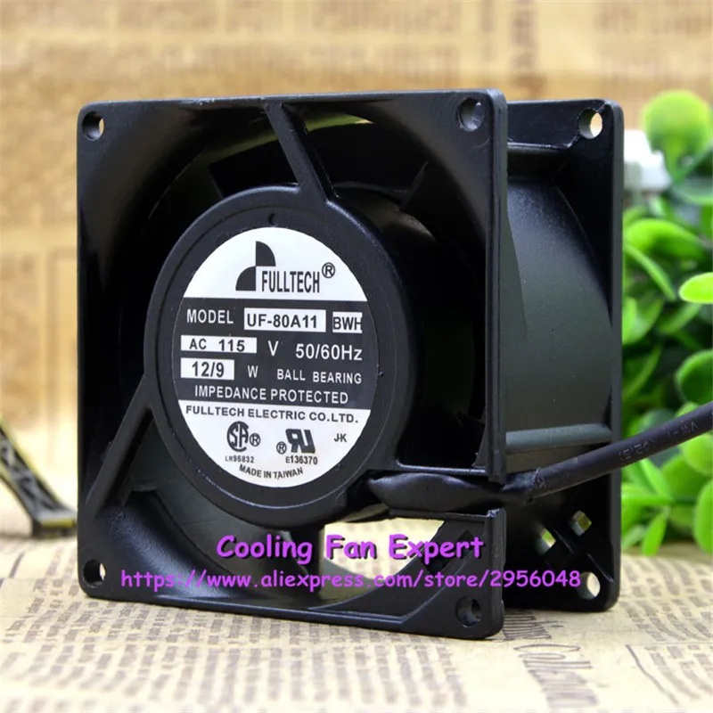 UF 80A11 BWH Вентилятор охлаждения высокой температуры AC 115V 12 W/9 W 8038 8cm 80*80*38mm 2 провода