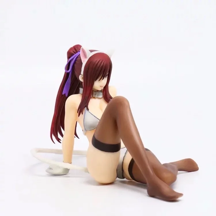 Аниме Сказочный хвост Erza Scarlet фигурка Сексуальная Сидящая осанка купальник