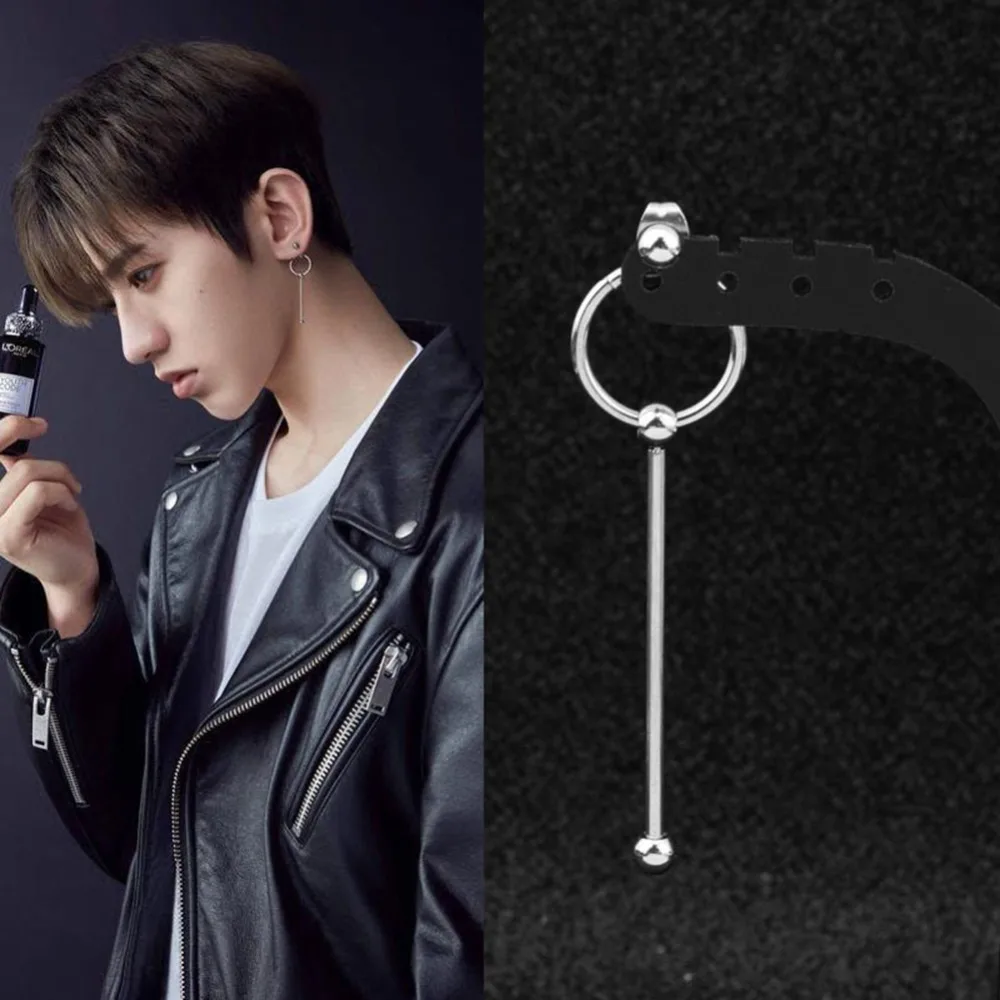 KPOP корейские серьги для мужчин и женщин модные длинные серьги-подвески в стиле